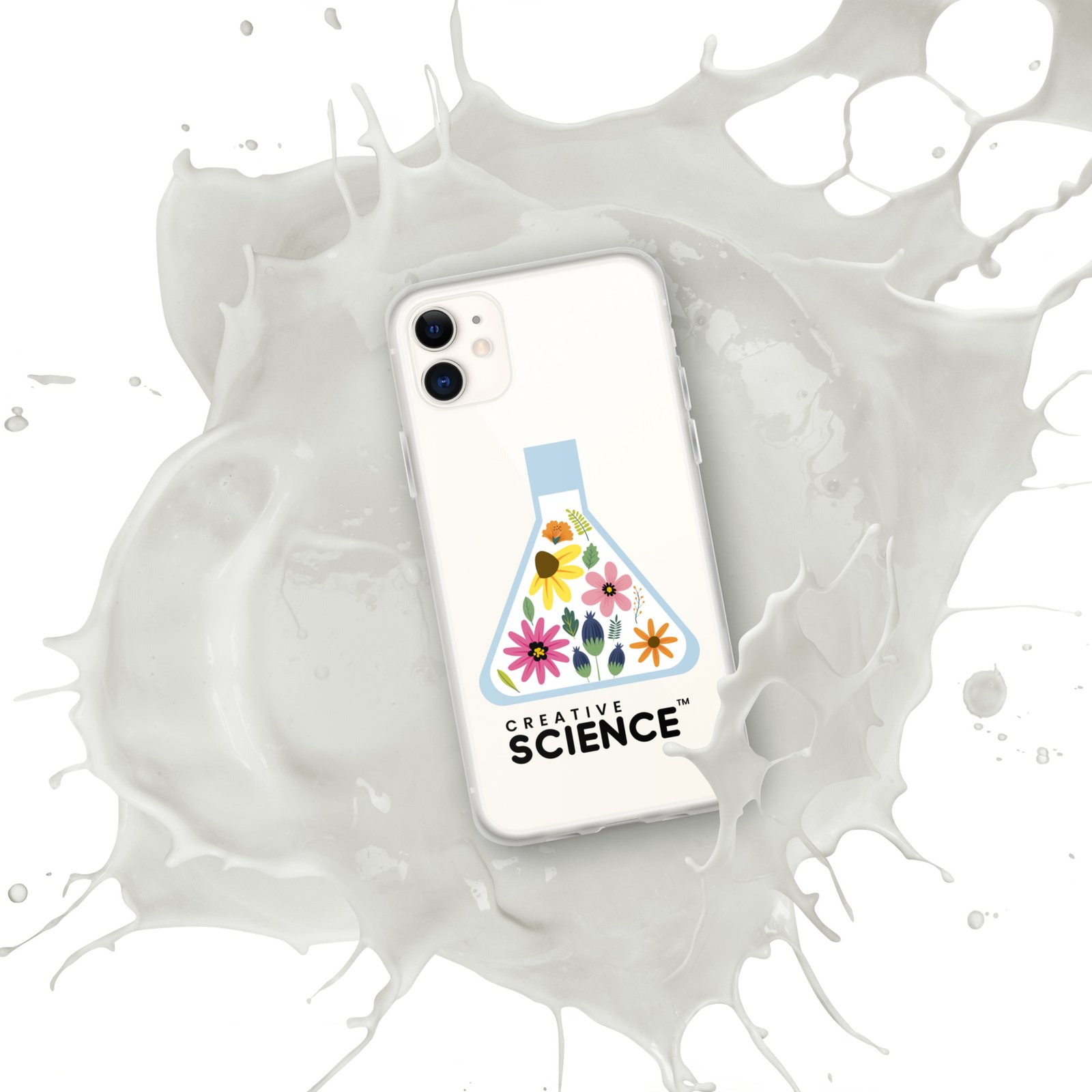Biology iPhone Case: Flask With Flowers