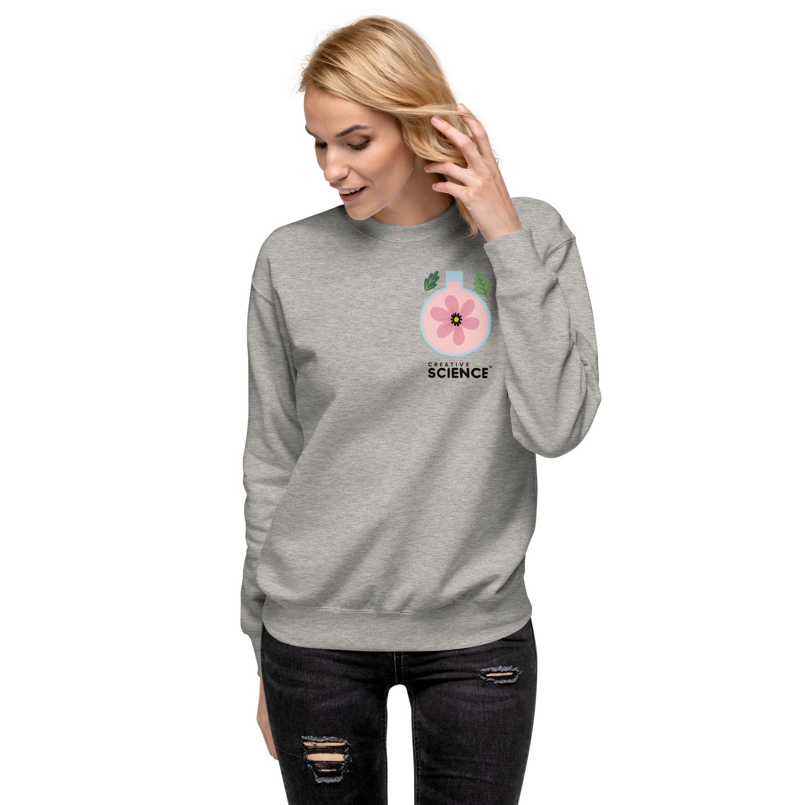 Biology: Flask Flowers Sweatshirt 1