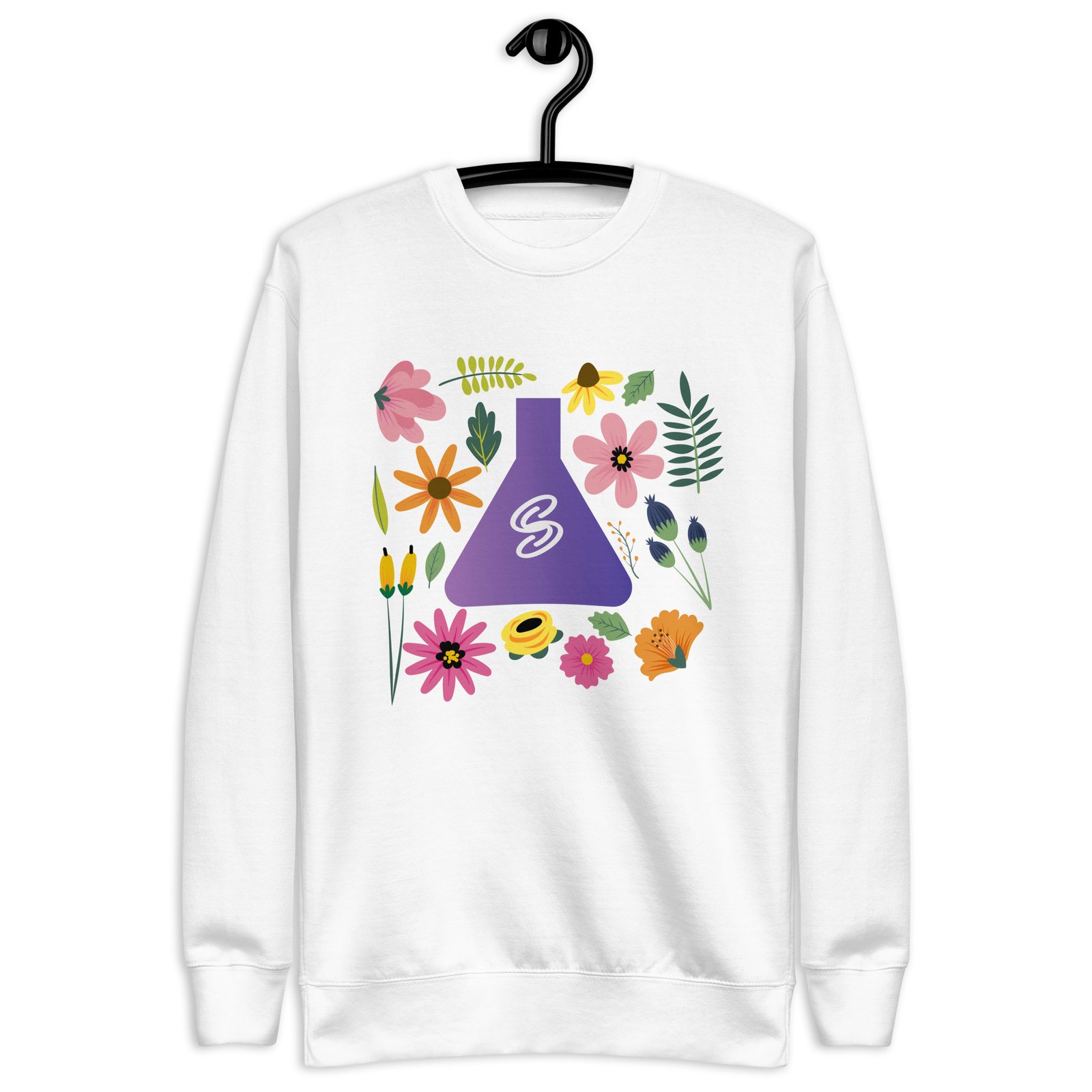Biology: Flask Flowers Sweatshirt 4