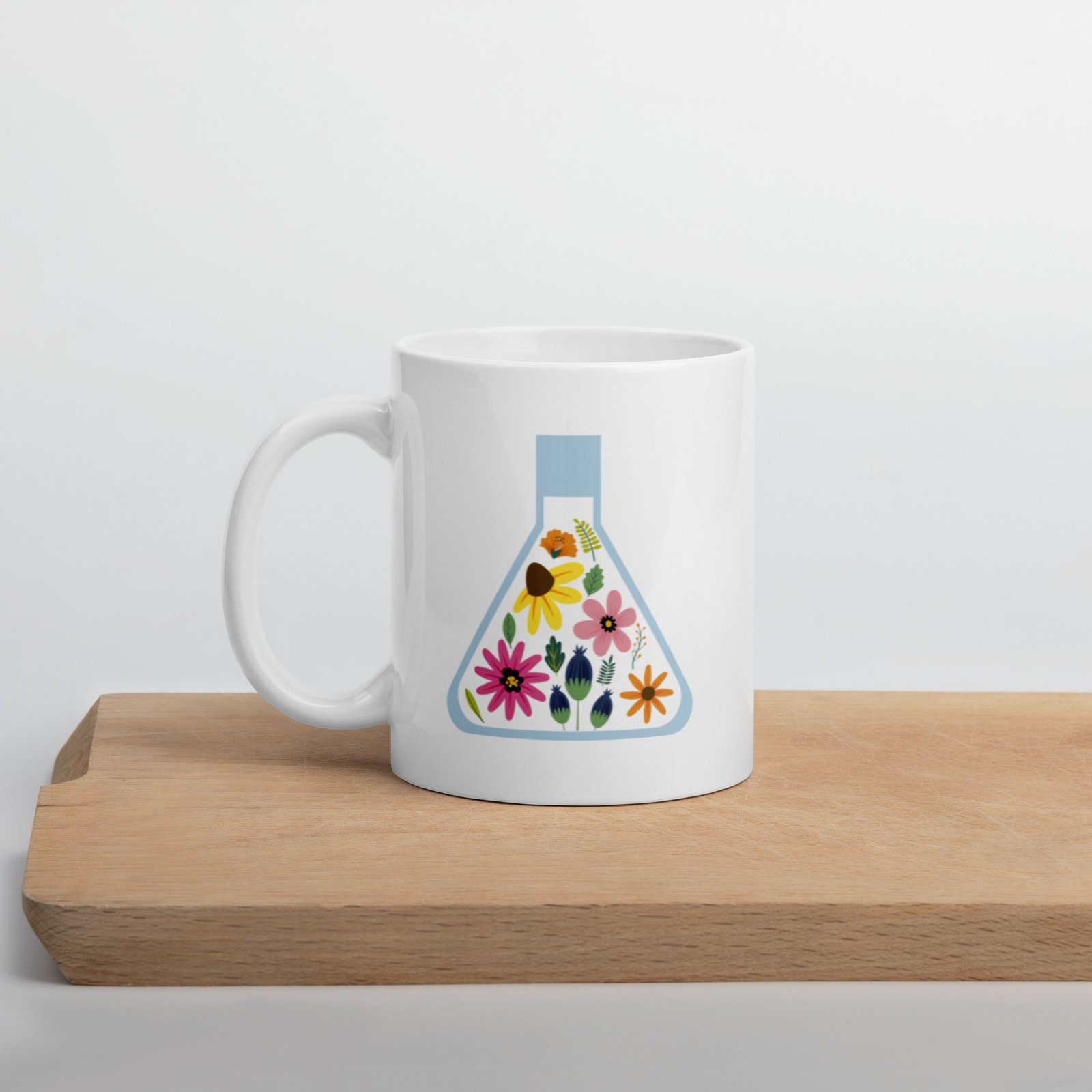 Biology: Flask With Flowers Mug 2 - Image 4