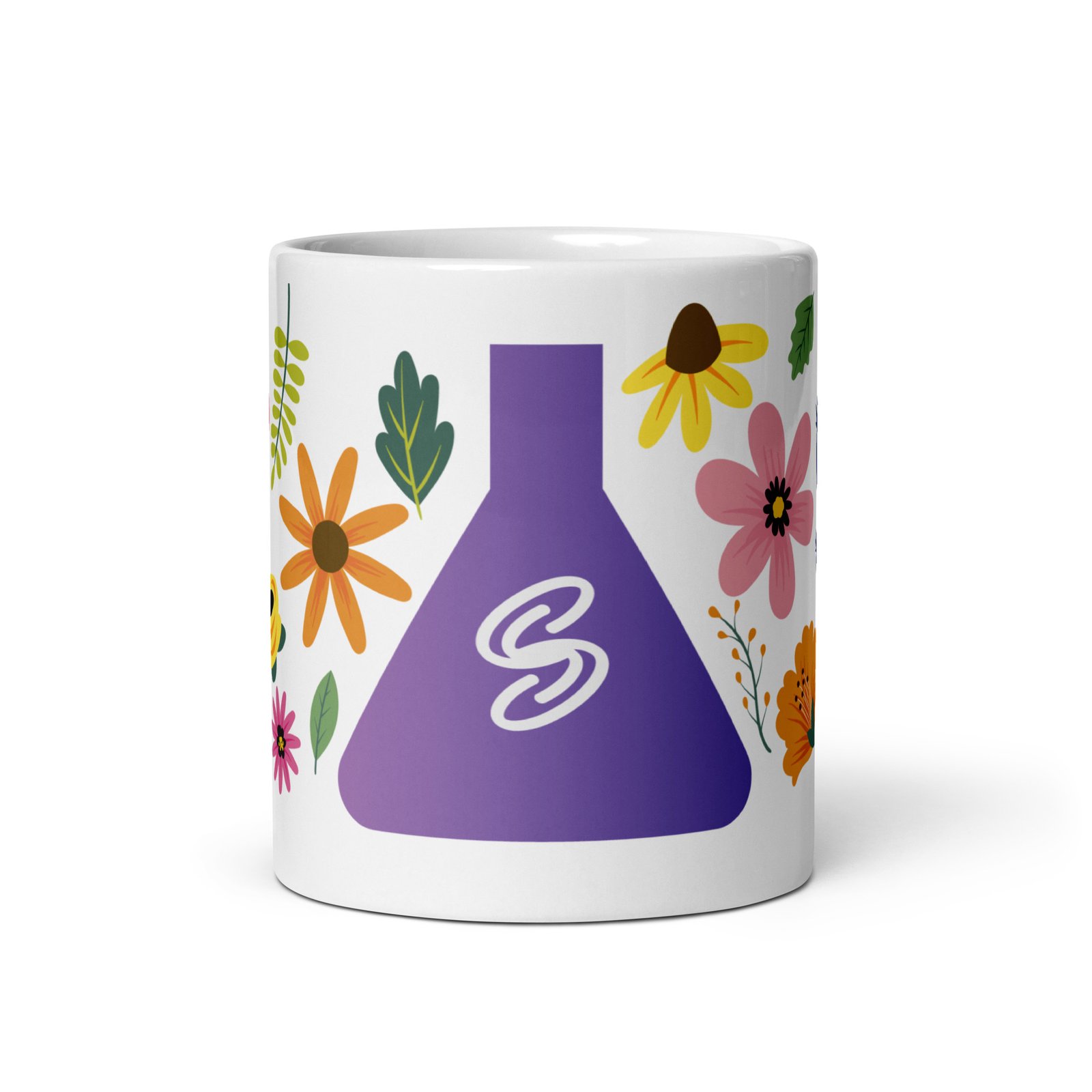 Biology: Flask With Flowers Mug 2 - Image 3