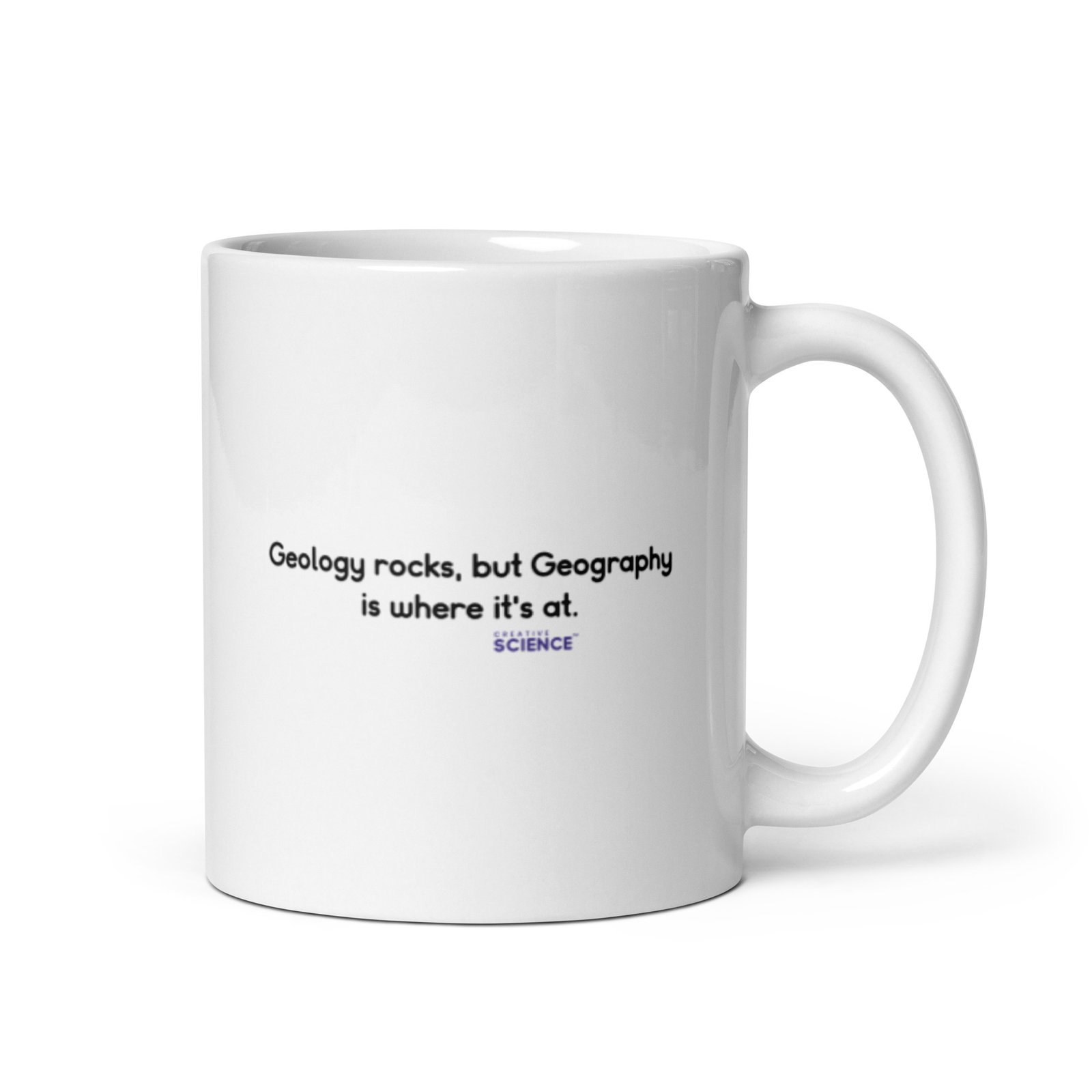 White glossy mug