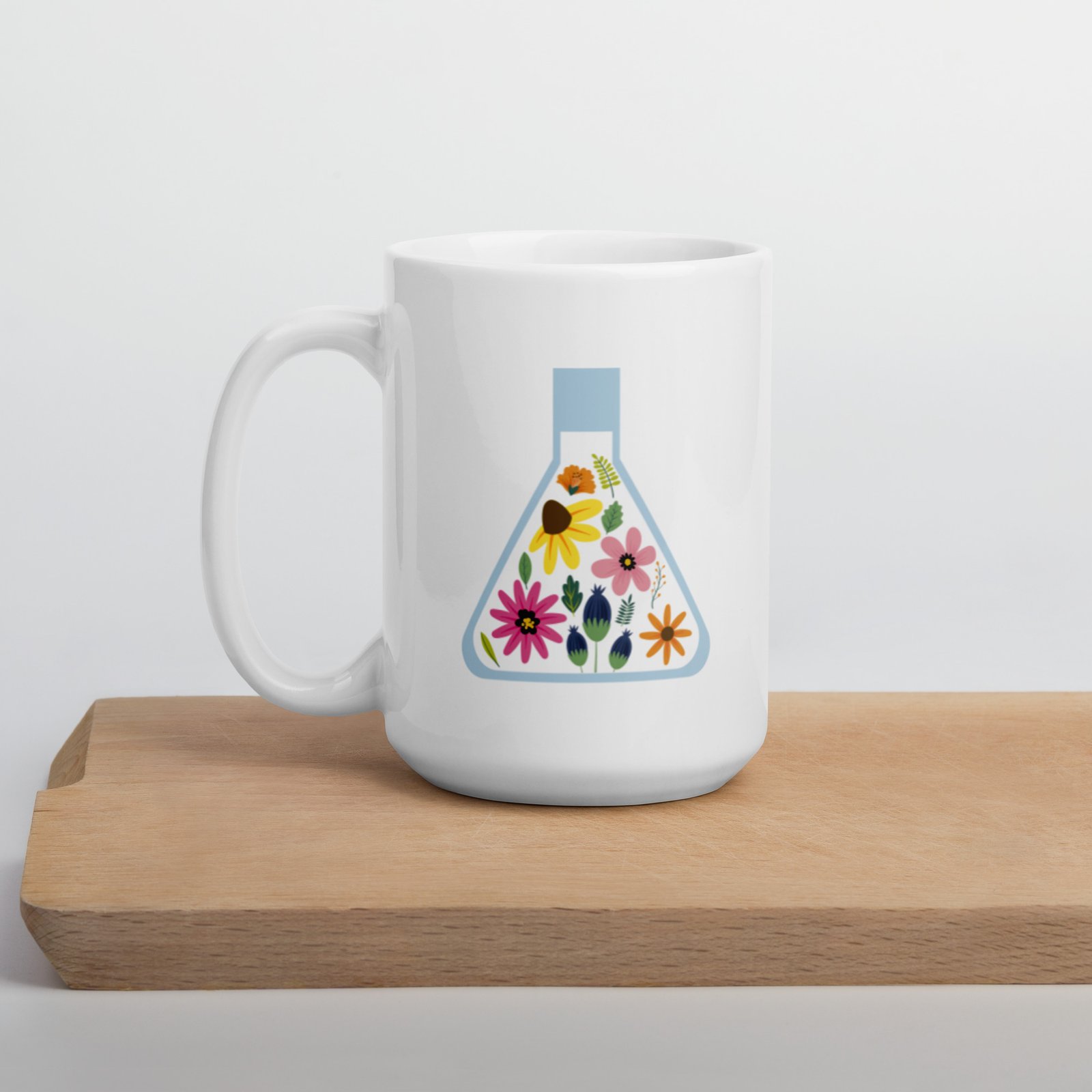 Biology: Flask With Flowers Mug 2 - Image 7