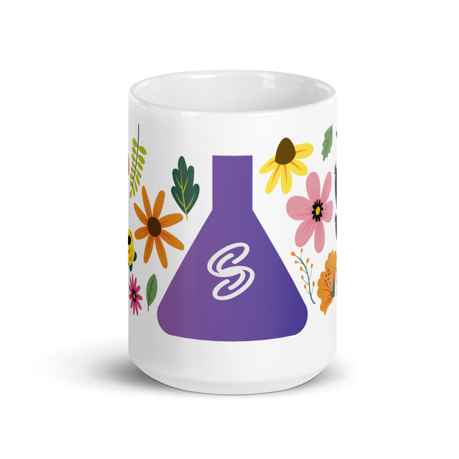 Biology: Flask With Flowers Mug 2 - Image 6